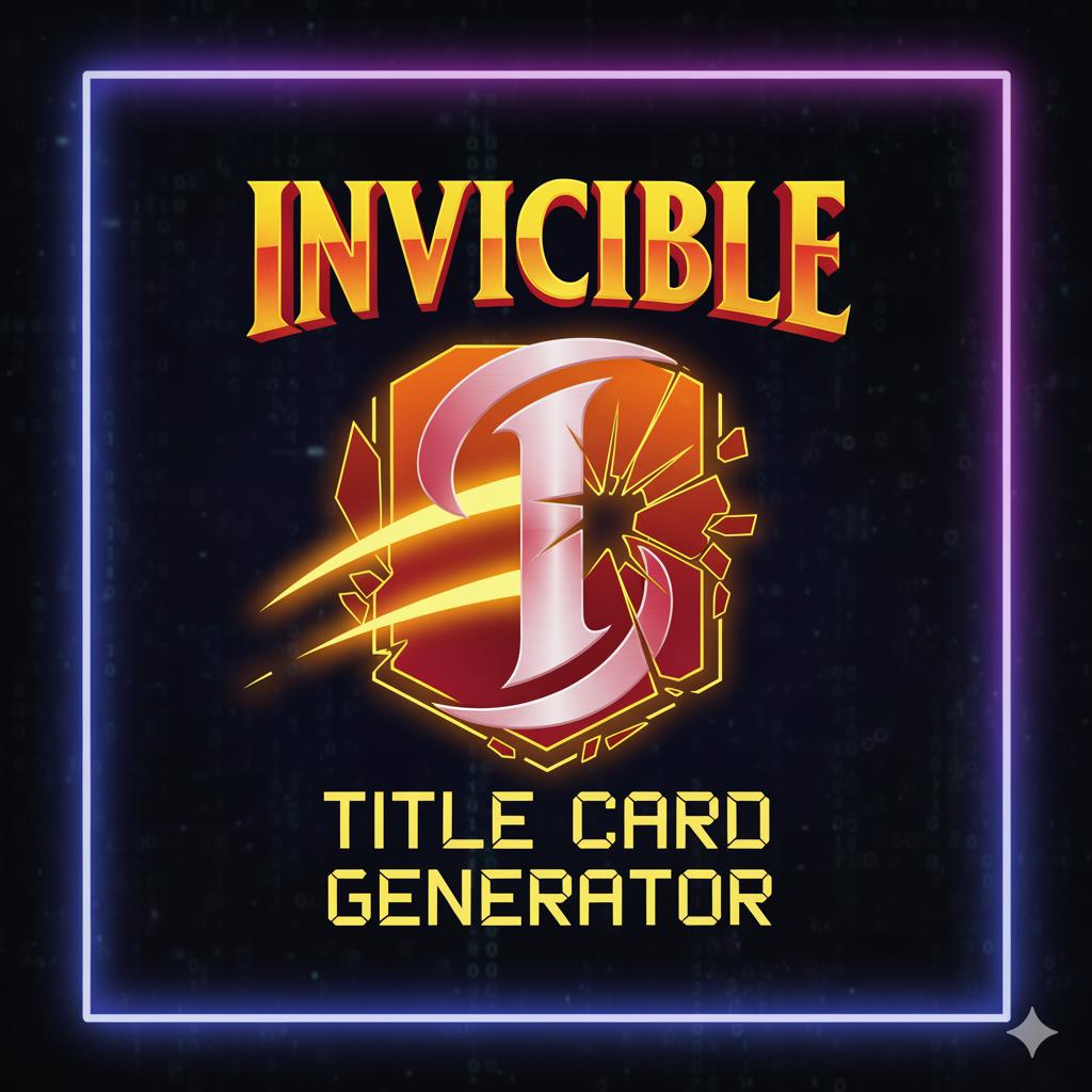 Invincible Title Card Generator